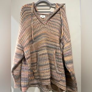 Aerie Pastel Rainbow Fuzzy Pullover